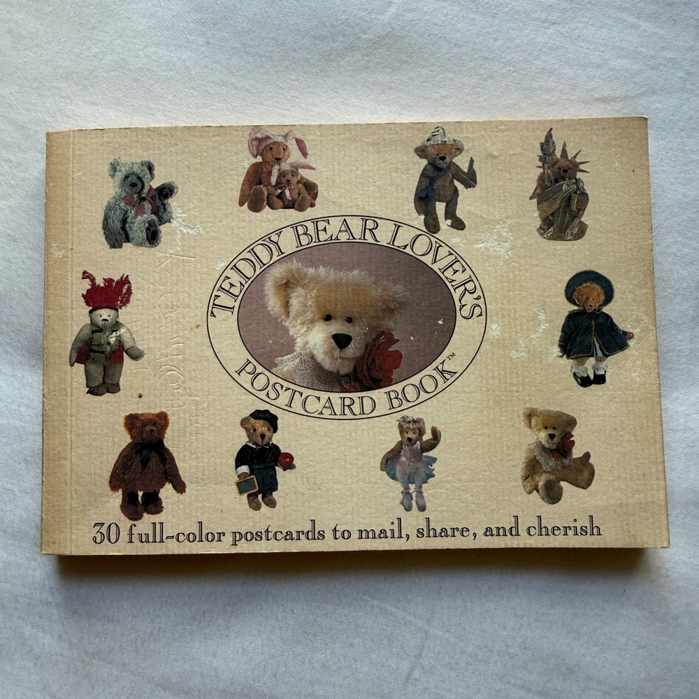 Vintage 1988 Teddy Bear Lovers Postcard Book Ted Menten Running Press 30 Cards